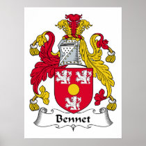 Bennet Family Crest Poster
