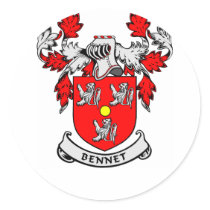BENNET Family Crest stickers