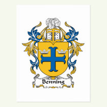 Benning Family Crest Postcard