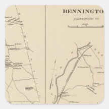 Bennington, Hillsborough Co Square Stickers