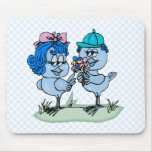 Benny and Binny Blue Jay Mousepad