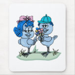 Benny and Binny Blue Jay Mousepad