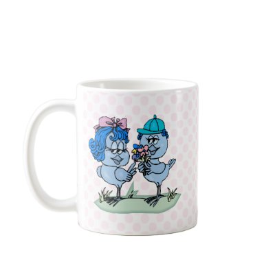 Benny and Binny Blue Jay Coffee Mug by BisforBirds