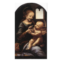 Benois Madonna by Leonardo Da Vinci circa 1478 Business Card