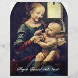 Benois Madonna de Leonardo da Vinci Tarjeta Publicitaria