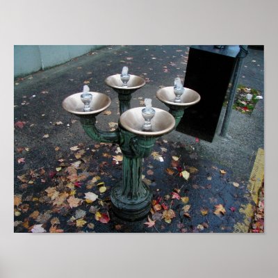Benson Bubbler Portland Oregon Poster by posters_prints