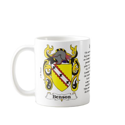 Benson Coat of Arm mug by NemethArt