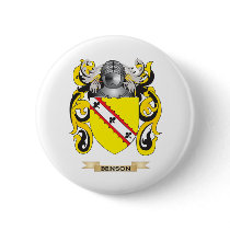 Benson Coat of Arms (Family Crest) Pinback Button