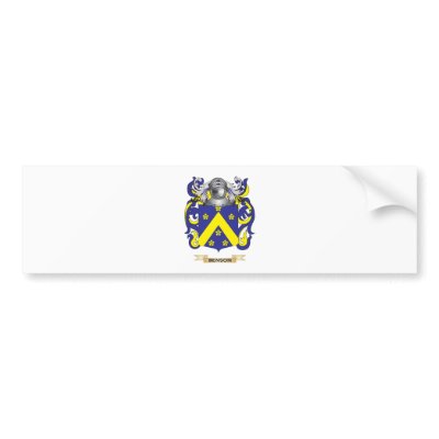 Benson-(Dublin) Coat of Arms (Family Crest) Bumper Stickers by familycrest