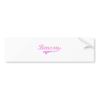 Benson Last Name Classic Style Bumper Sticker by nameshirt