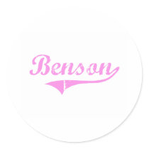 Benson Last Name Classic Style Sticker
