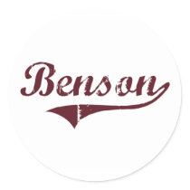 Benson Minnesota Classic Design Round Sticker