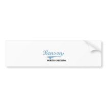 Benson North Carolina City Classic Bumper Stickers
