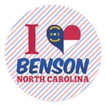 Benson, North Carolina Round Stickers