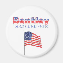 Bentley Patriotic American Flag 2010 Elections Fridge Magnet