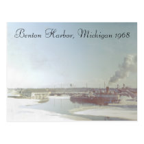 Benton Harbor Michigan and River postcards
