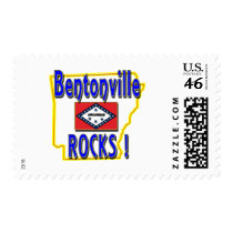 Bentonville Rocks ! (blue) Postage Stamps
