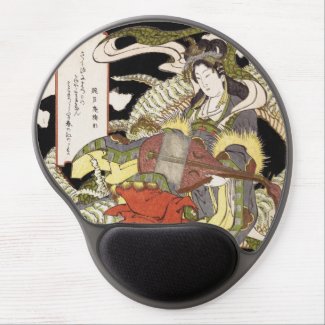 Benzaiten (Goddess of Beauty) Seated on a Dragon Gel Mousepads
