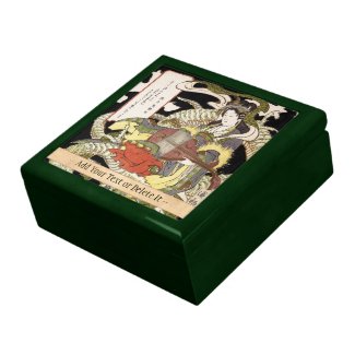 Benzaiten (Goddess of Beauty) Seated on a Dragon Keepsake Box