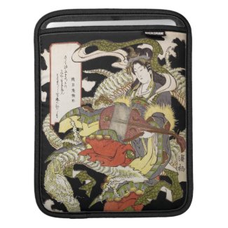 Benzaiten (Goddess of Beauty) Seated on a Dragon Sleeve For iPads