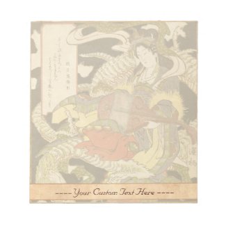 Benzaiten (Goddess of Beauty) Seated on a Dragon Memo Notepad