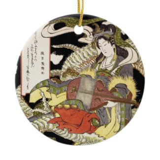 Benzaiten (Goddess of Beauty) Seated on a Dragon Ornaments