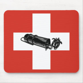 Benzinbrenner Swiss flag Mouse Pad