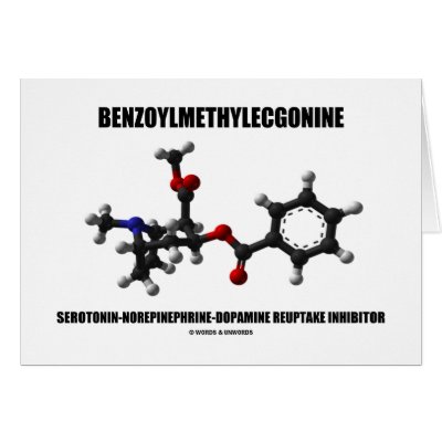 Benzoylmethylecgonine Serotonin-Norepinephrine Greeting Card by wordsunwords