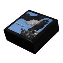 BEOAT Bald Eagles on a Treetop Keepsake Boxes