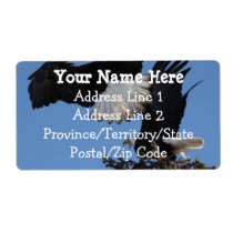 BEOAT Bald Eagles on a Treetop Shipping Label