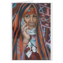 Berber Tapestry Woman Greeting Card