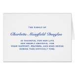 Bereavement and Sympathy Thank You Notes Card