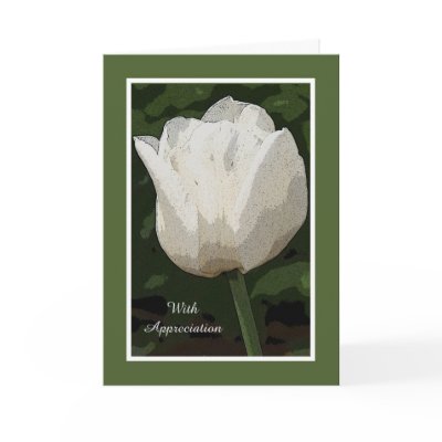 Bereavement Sympathy Thank You Card -- Tulip by KathyHenis