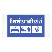 Bereitschaftszivi icon custom photo card