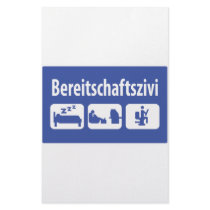 Bereitschaftszivi icon customized stationery