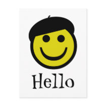Beret Smiley Post Cards