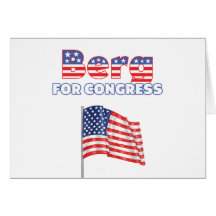 Berg for Congress Patriotic American Flag Greeting Cards