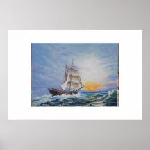 Bergantín en los mares animados poster