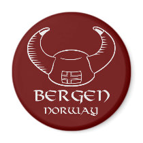 Bergen Norway Viking Hat magnets by NorwayGifts Bergen Norway Viking Hat magnets