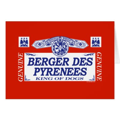 Berger Des Pyrenees Greeting Card by dogbreedz