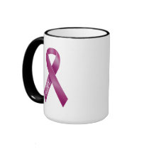 Bergundy Ribbon mugs