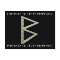 Berkano Rune gold Postcard
