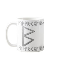 Berkano Rune grey Mug