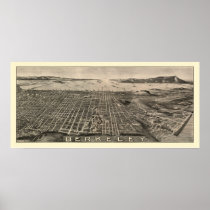 Berkeley, CA Panoramic Map - 1909 Posters