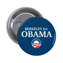 BERKELEY for Obama custom your city personalized Pin
