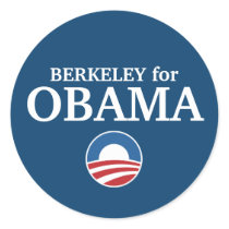 BERKELEY for Obama custom your city personalized Stickers