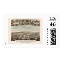 Berkeley Springs, WV Panoramic Map - 1889 Postage Stamps