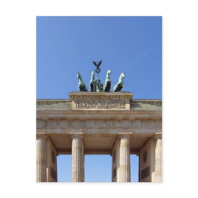 Berlin Brandenburg Gates Post Card by postpop