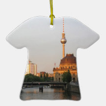 Berlin City View on river Spree Christmas Ornament