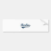 Berlin Connecticut Classic Design Bumper Sticker